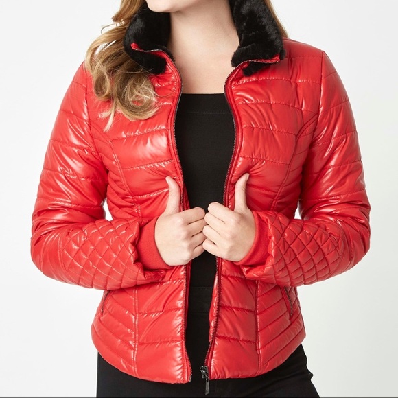 NEW GUESS Colett Puffer Jacket SZ XS - Picture 1 of 7